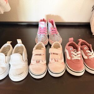 Vans Pink and White toddler Sneakers